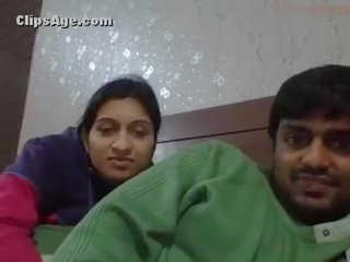 Young pretty newly wed desi couple fantastic strip action