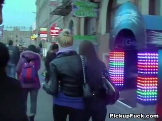 Real public sex with a stunning brunette