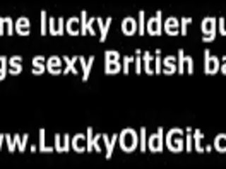 Older British guy Shags cute damsel In Stockings