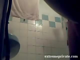 Hidden Cam My sister 19 years in bathroom video