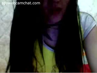 Naughty teen darling is teasing on chatroulette (no nude)